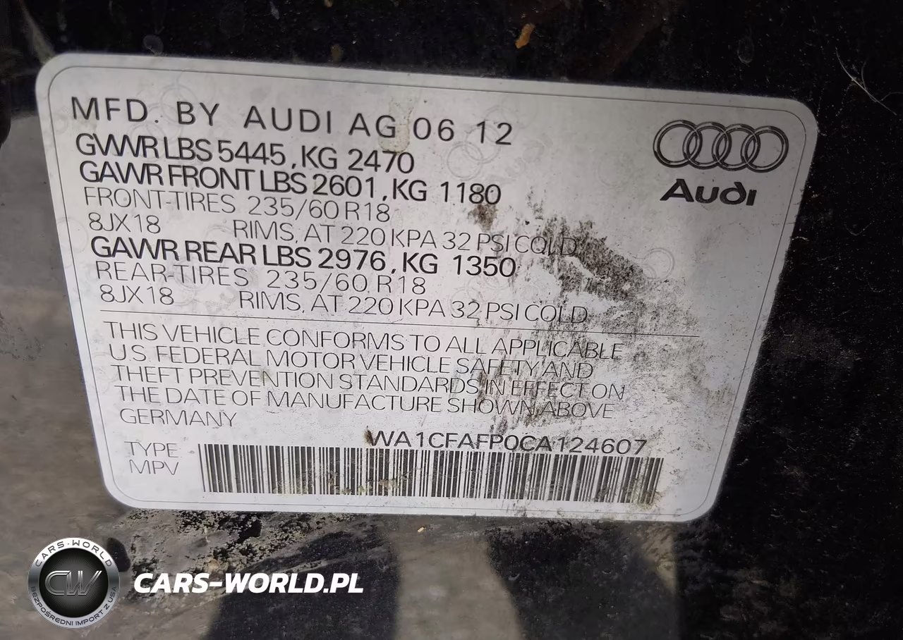 2012 Audi Q5 2.0T Premium VIN:WA1CFAFP0CA124607 - 9