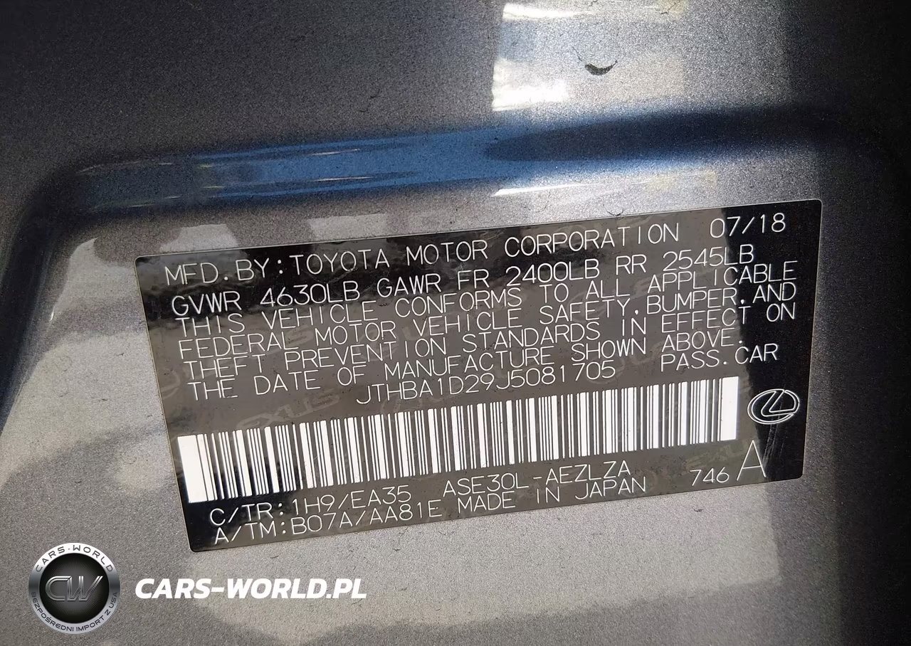 2018 Lexus Is 300 VIN:JTHBA1D29J5081705 - 9