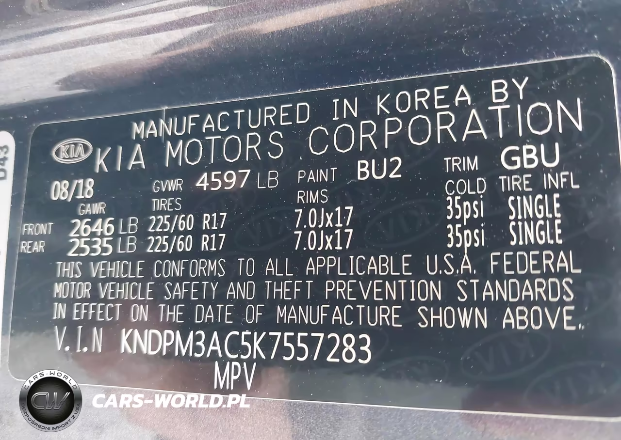 2019 Kia Sportage Lx VIN:KNDPM3AC5K7557283 - 9