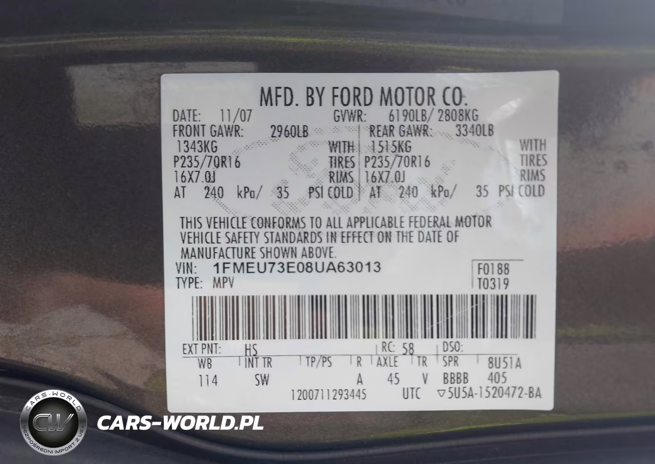 2008 Ford Explorer Xlt VIN:1FMEU73E08UA63013 - 9