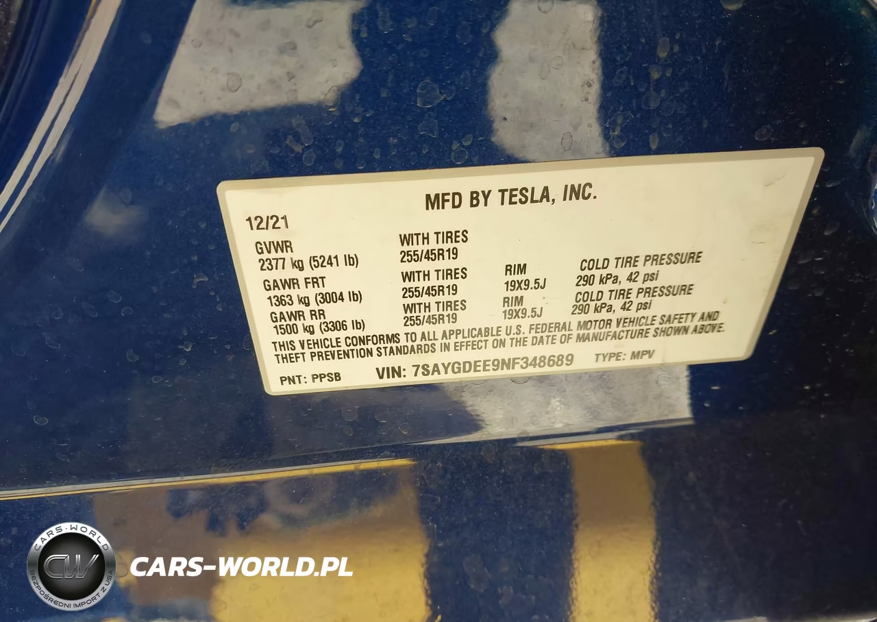 2022 Tesla Model Y Long Range Dual Motor All-Wheel Drive VIN:7SAYGDEE9NF348689 - 9