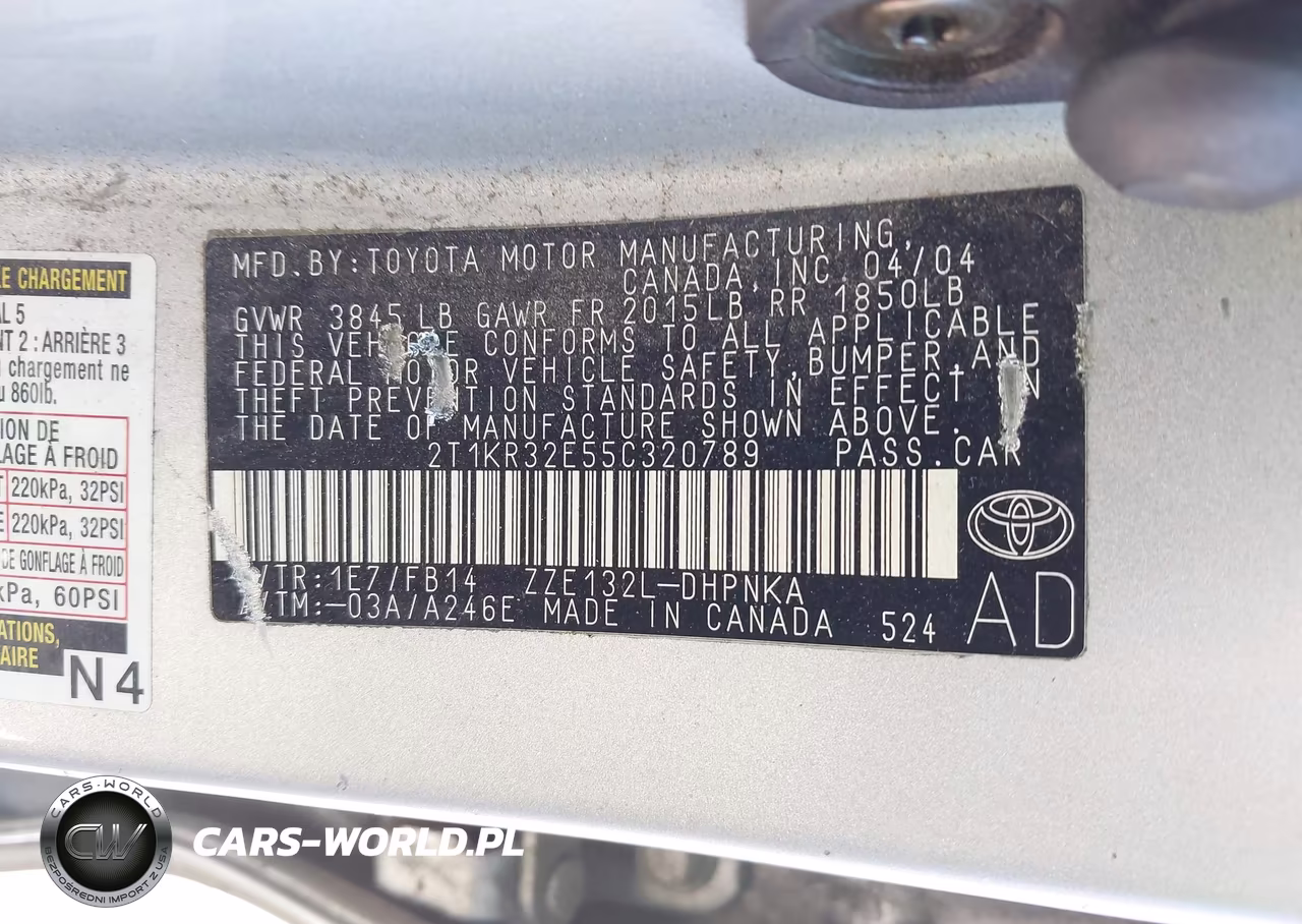 2005 Toyota Matrix Xr VIN:2T1KR32E55C320789 - 9