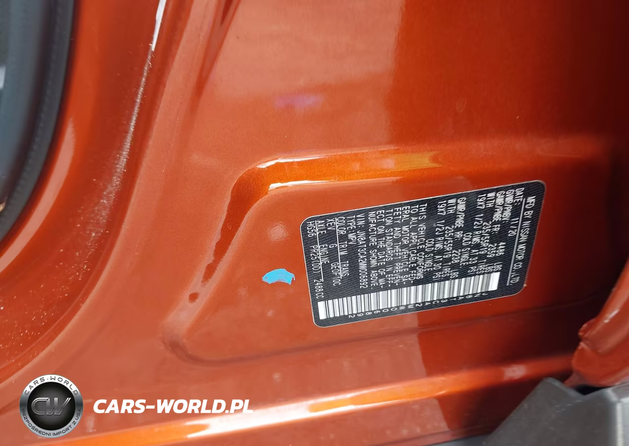 2021 Nissan Rogue Sl Fwd VIN:JN8AT3CA2MW006892 - 9