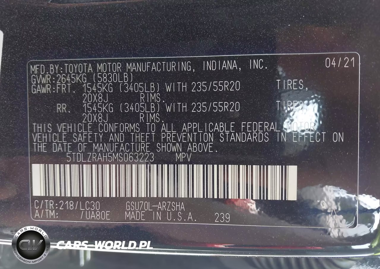 2021 Toyota Highlander Xse VIN:5TDLZRAH5MS063223 - 9