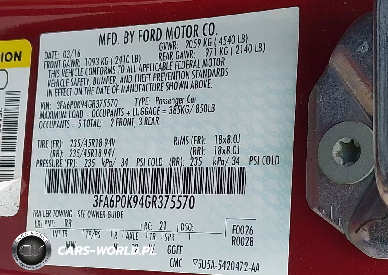 2016 Ford Fusion Titanium VIN:3FA6P0K94GR375570 - 9