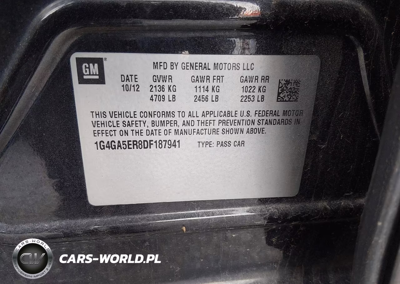 2013 Buick Lacrosse VIN:1G4GA5ER8DF187941 - 9