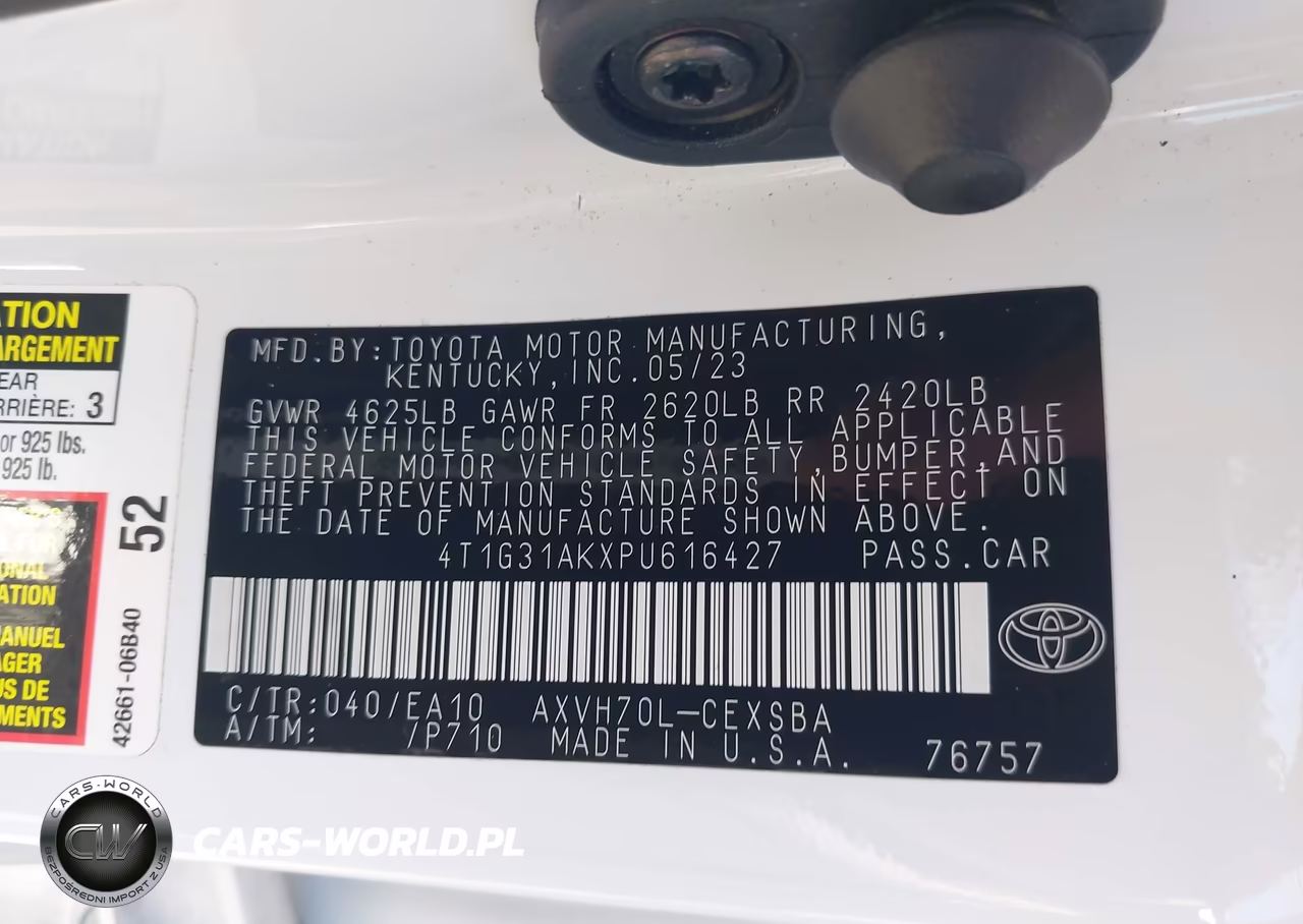 2023 Toyota Camry Se Hybrid VIN:4T1G31AKXPU616427 - 9