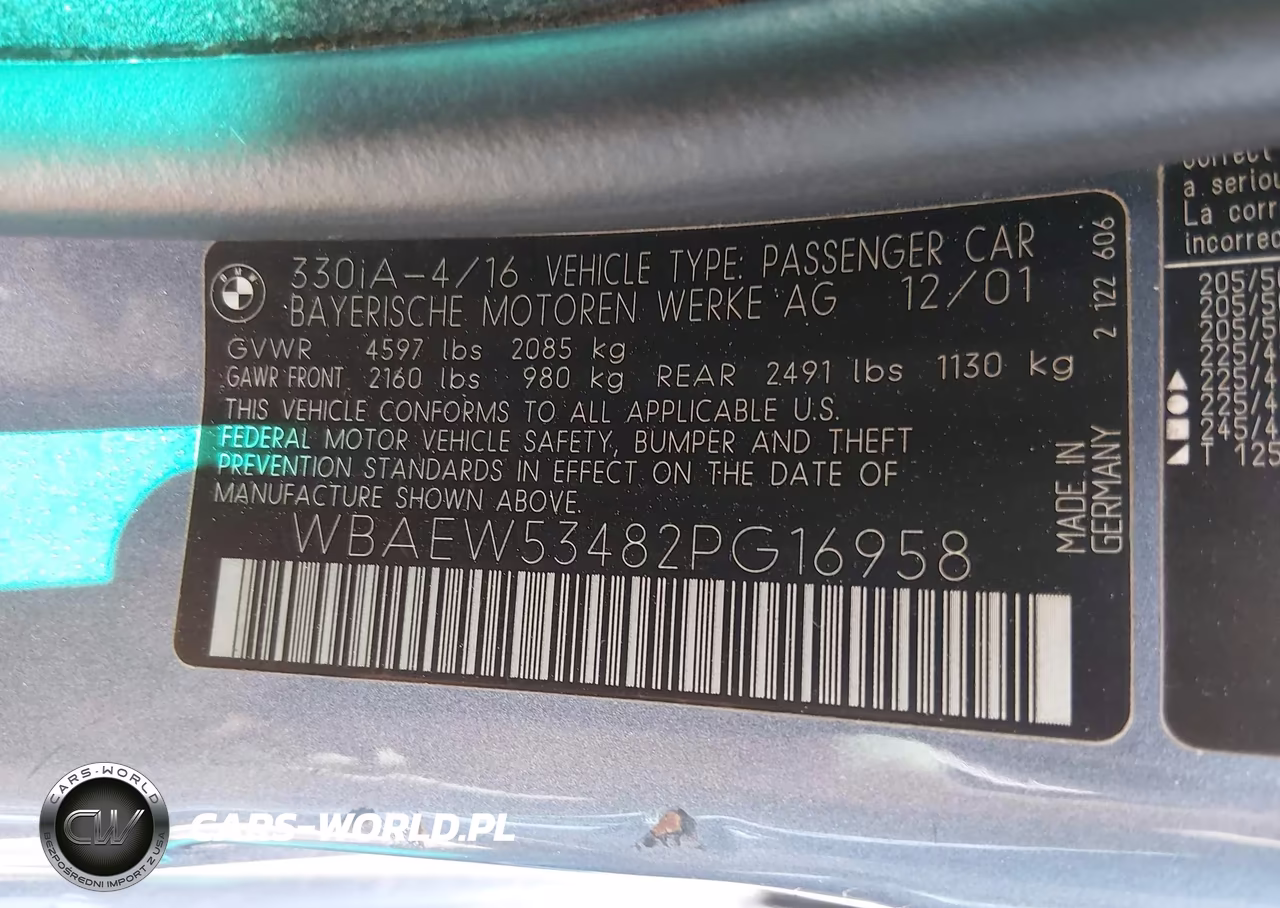 2002 BMW 330Xi VIN:WBAEW53482PG16958 - 9