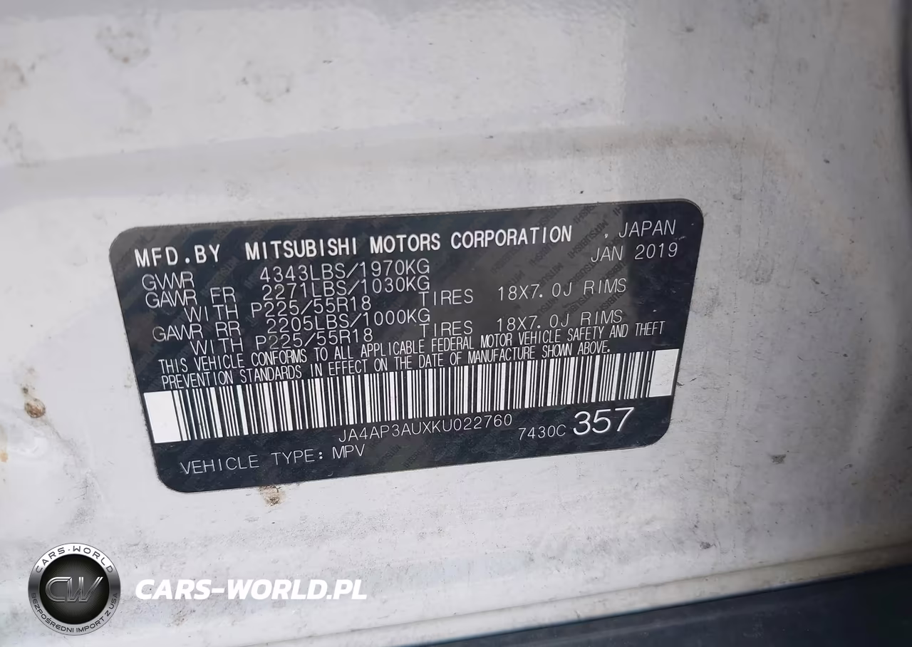 2019 Mitsubishi Outlander Sport 2.0 Es VIN:JA4AP3AUXKU022760 - 9