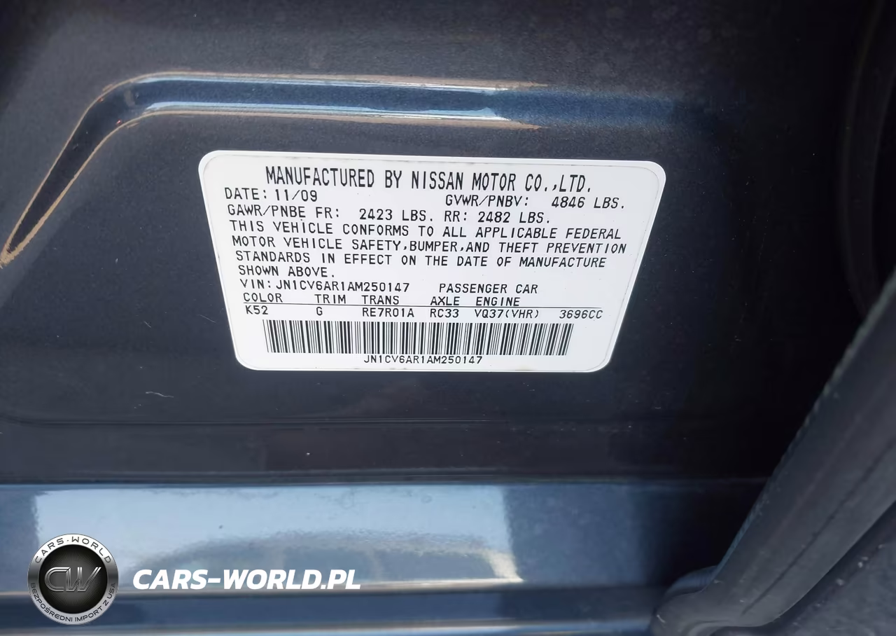 2010 Infiniti G37X VIN:JN1CV6AR1AM250147 - 9