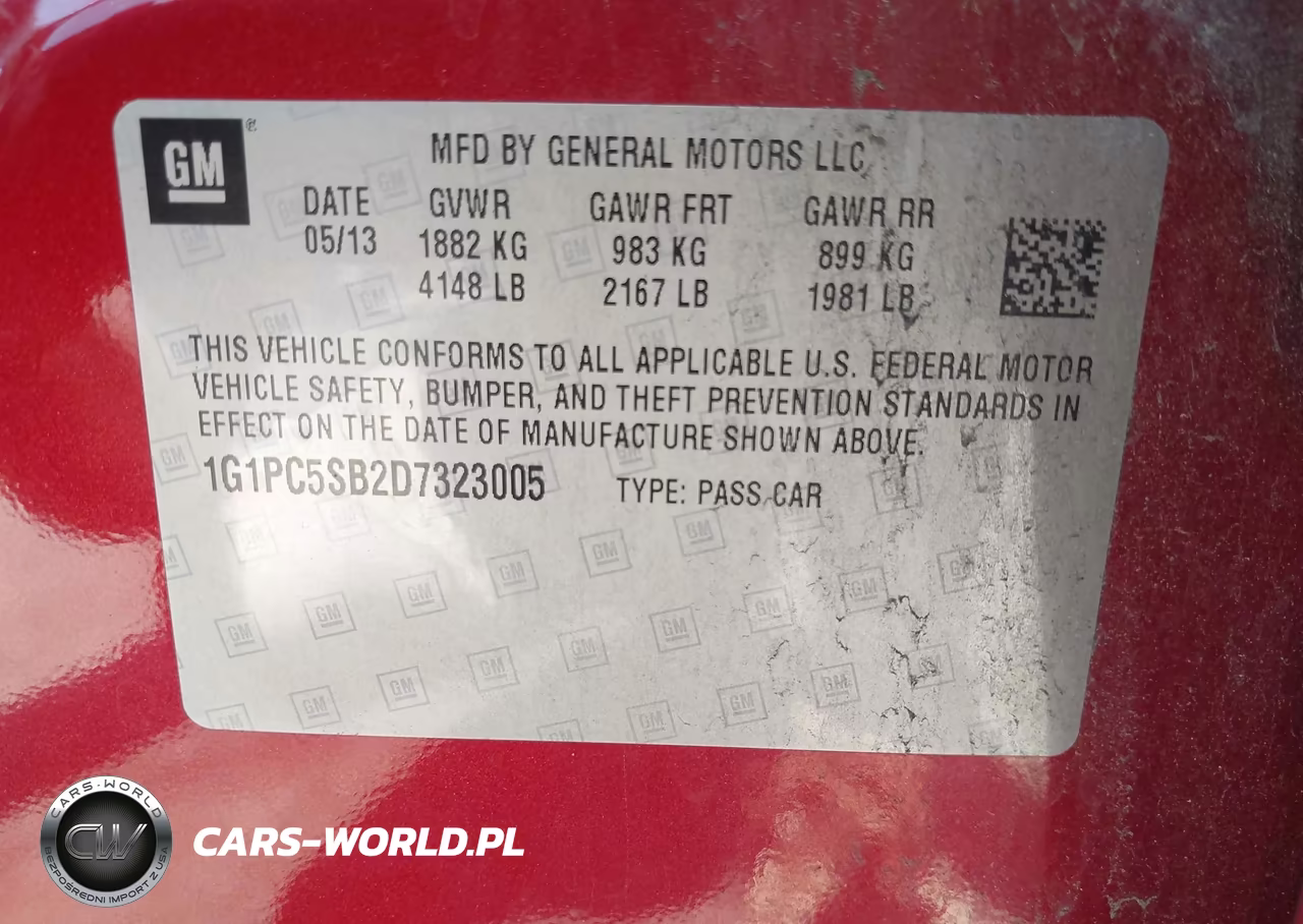 2013 Chevrolet Cruze 1Lt Auto VIN:1G1PC5SB2D7323005 - 9