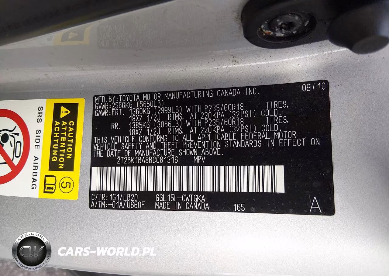 2011 Lexus Rx 350 VIN:2T2BK1BA8BC081316 - 9