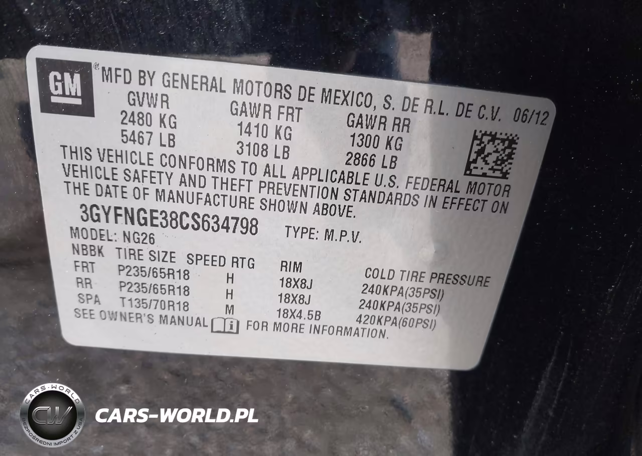 2012 Cadillac Srx Standard VIN:3GYFNGE38CS634798 - 9