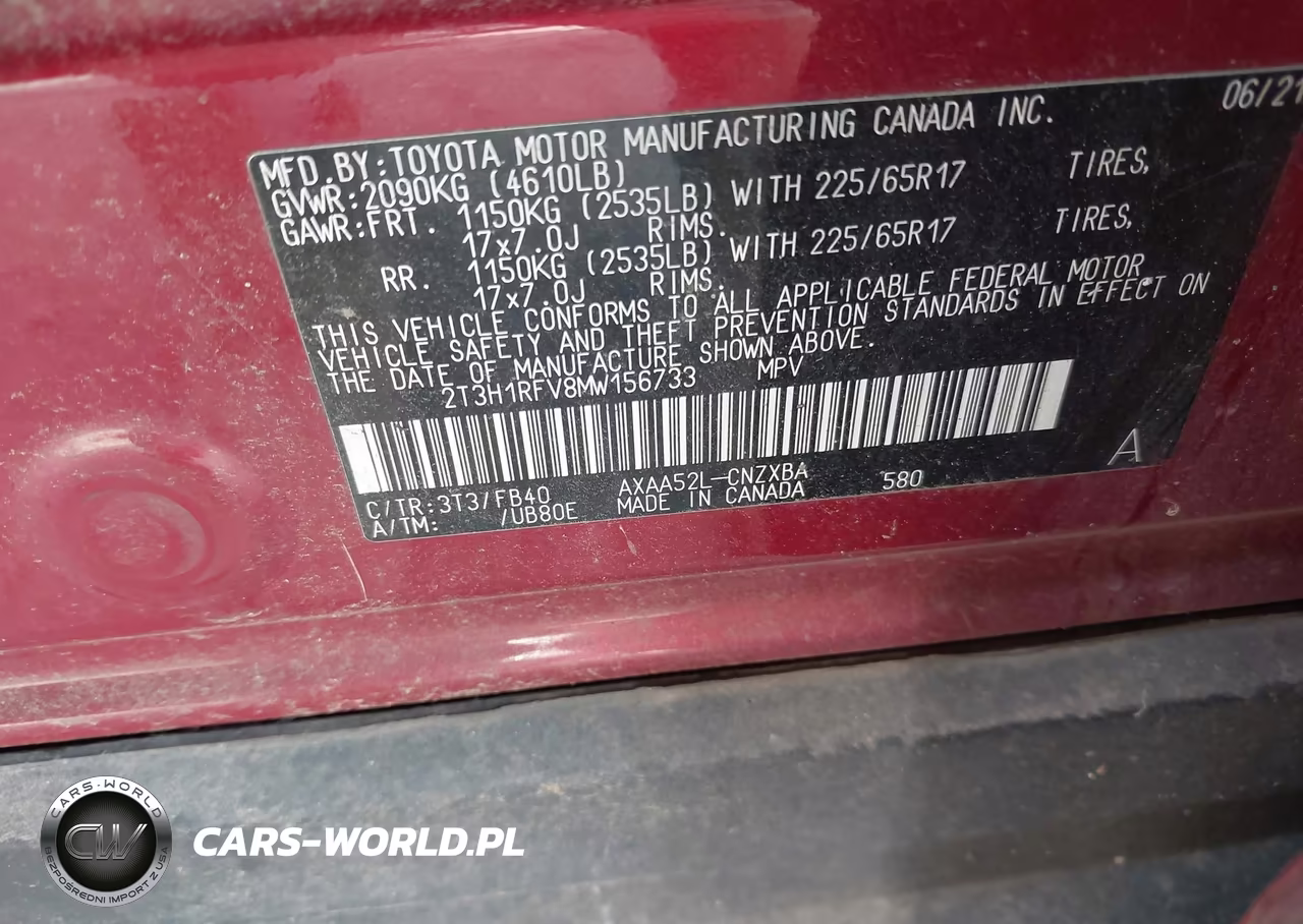 2021 Toyota Rav4 Le VIN:2T3H1RFV8MW156733 - 9