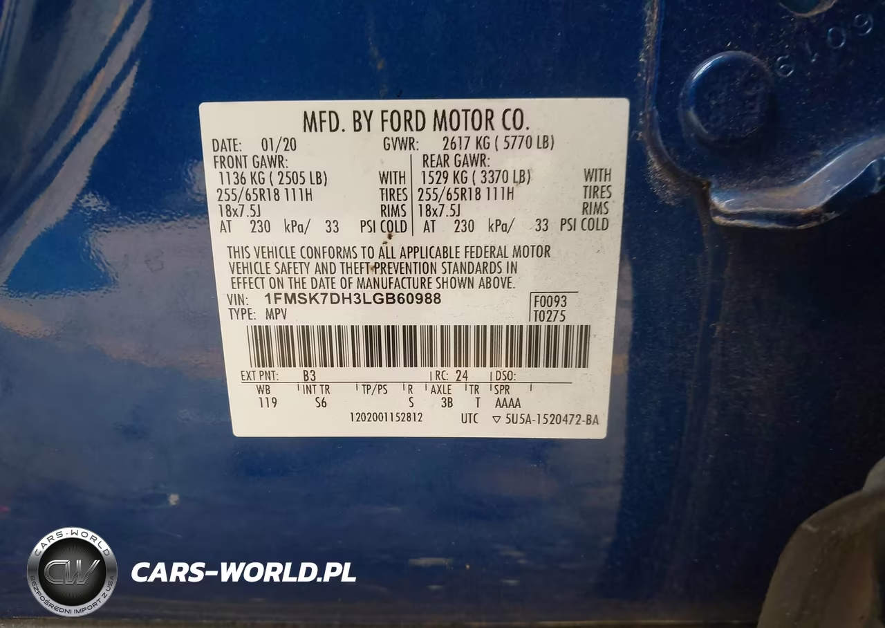 2020 Ford Explorer Xlt VIN:1FMSK7DH3LGB60988 - 9