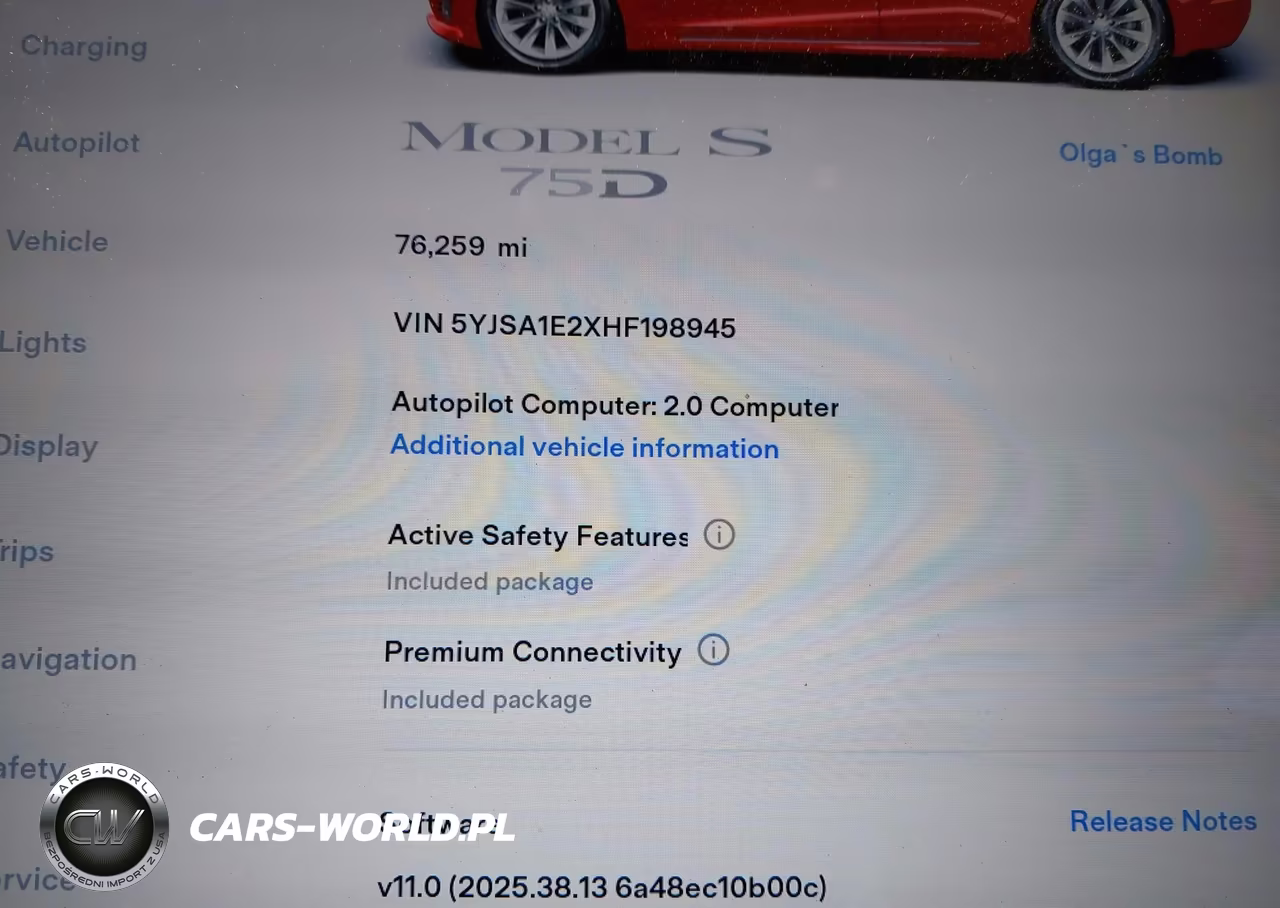 2017 Tesla Model S 100D-60D-75D-90D-P100D VIN:5YJSA1E2XHF198945 - 19
