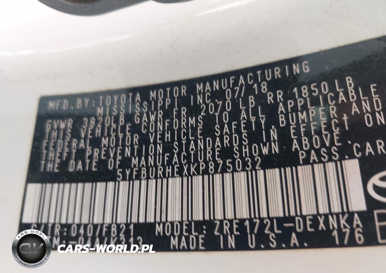 2019 Toyota Corolla Le VIN:5YFBURHEXKP875032 - 9