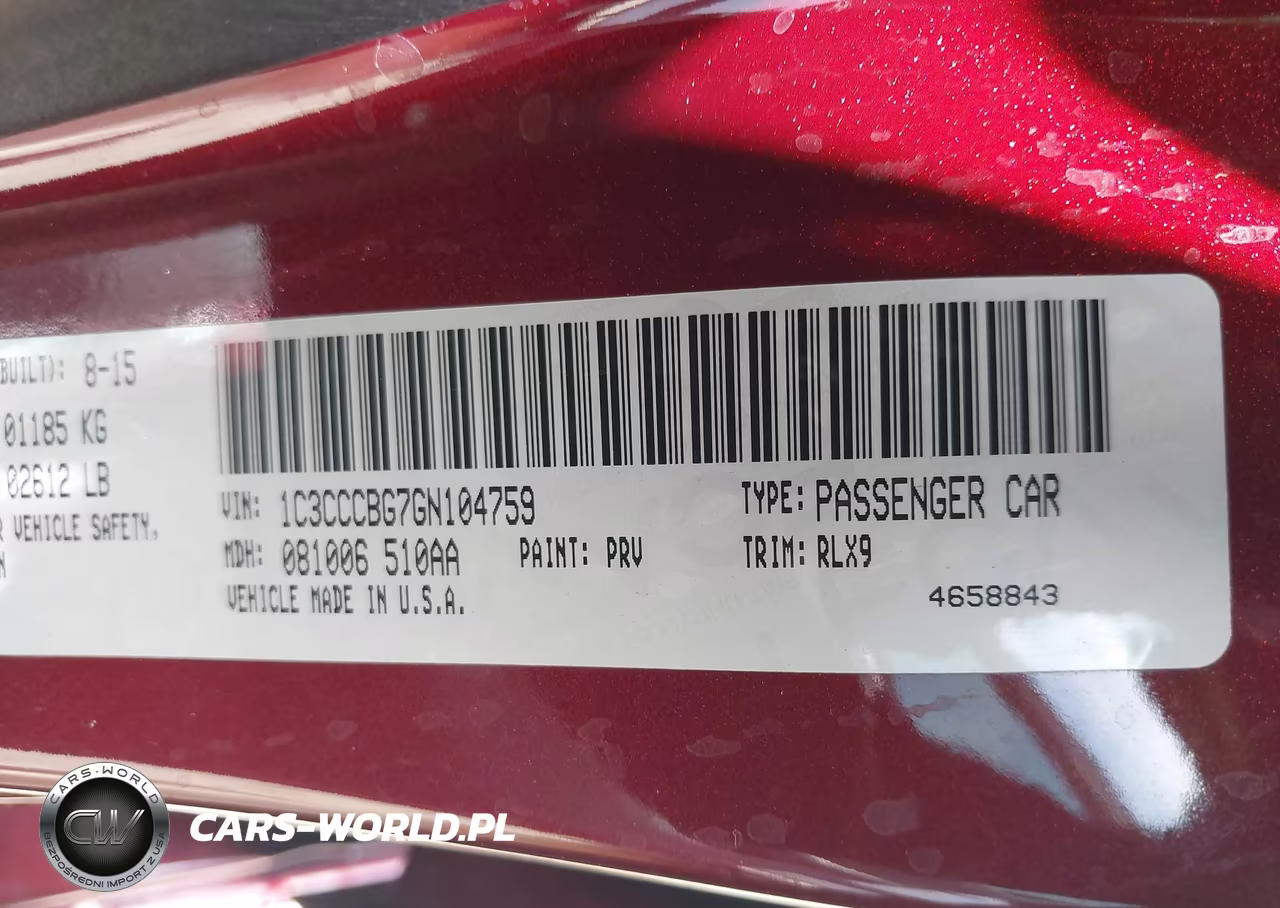 2016 Chrysler 200 S VIN:1C3CCCBG7GN104759 - 9