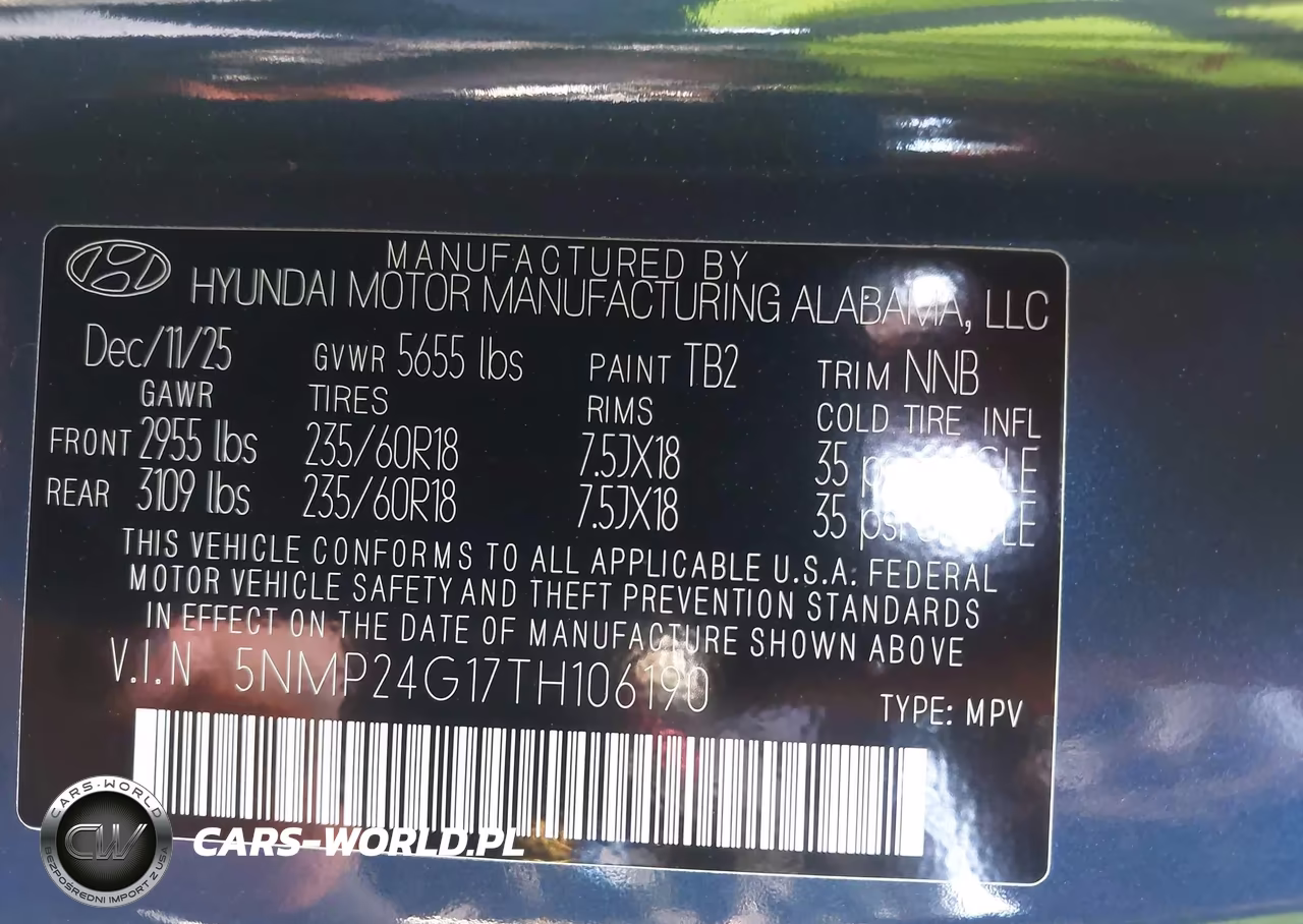 2026 Hyundai Santa Fe Hybrid Sel VIN:5NMP24G17TH106190 - 9
