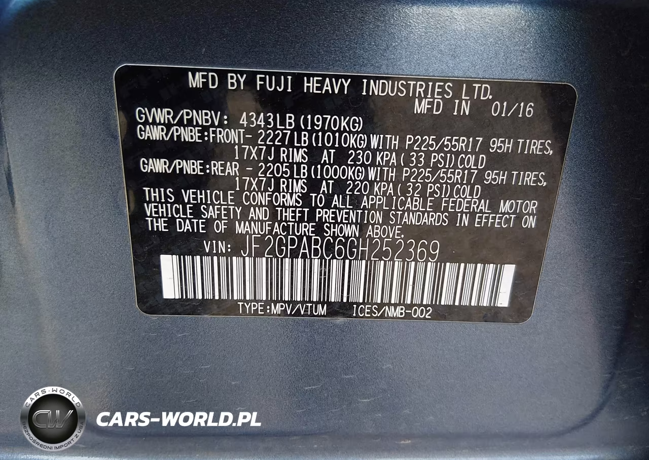 2016 Subaru Crosstrek 2.0I Premium VIN:JF2GPABC6GH252369 - 9