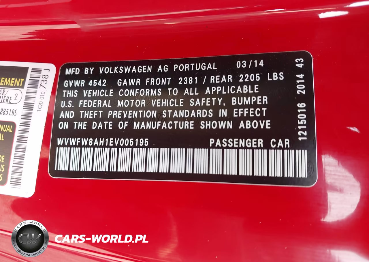 2014 Volkswagen Eos Executive VIN:WVWFW8AH1EV005195 - 9