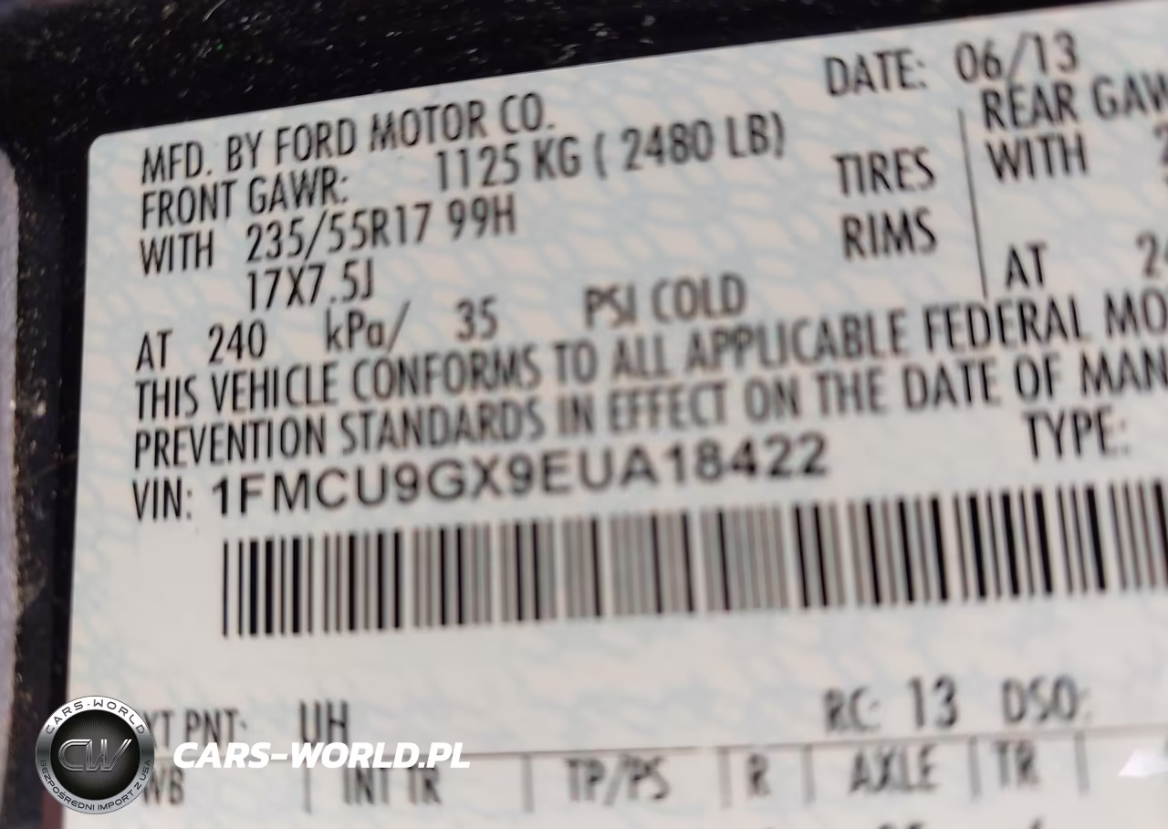2014 Ford Escape Se VIN:1FMCU9GX9EUA18422 - 9