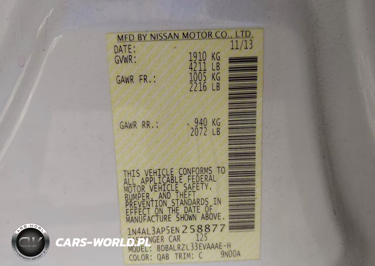 2014 Nissan Altima 2.5 S VIN:1N4AL3AP5EN258877 - 9