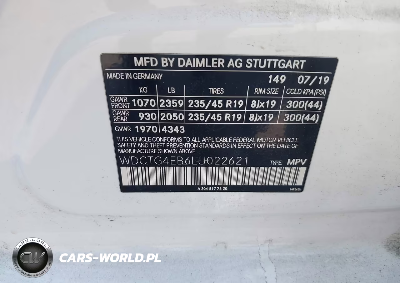 2020 Mercedes-Benz Gla 250 VIN:WDCTG4EB6LU022621 - 9