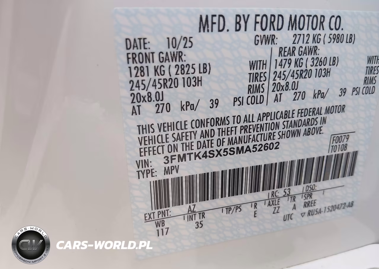 2025 Ford Mustang Mach-E Gt VIN:3FMTK4SX5SMA52602 - 9
