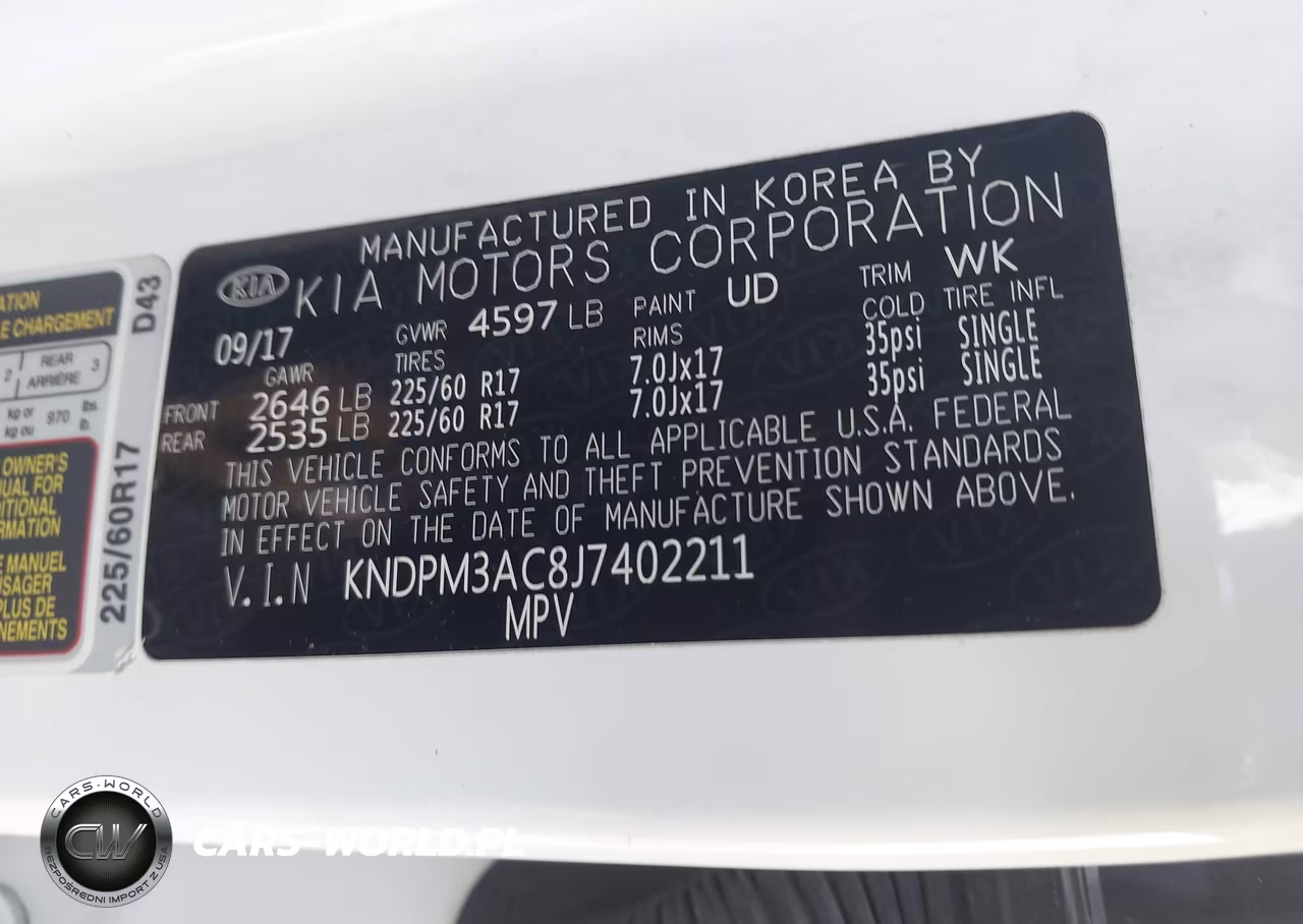 2018 Kia Sportage Lx VIN:KNDPM3AC8J7402211 - 9