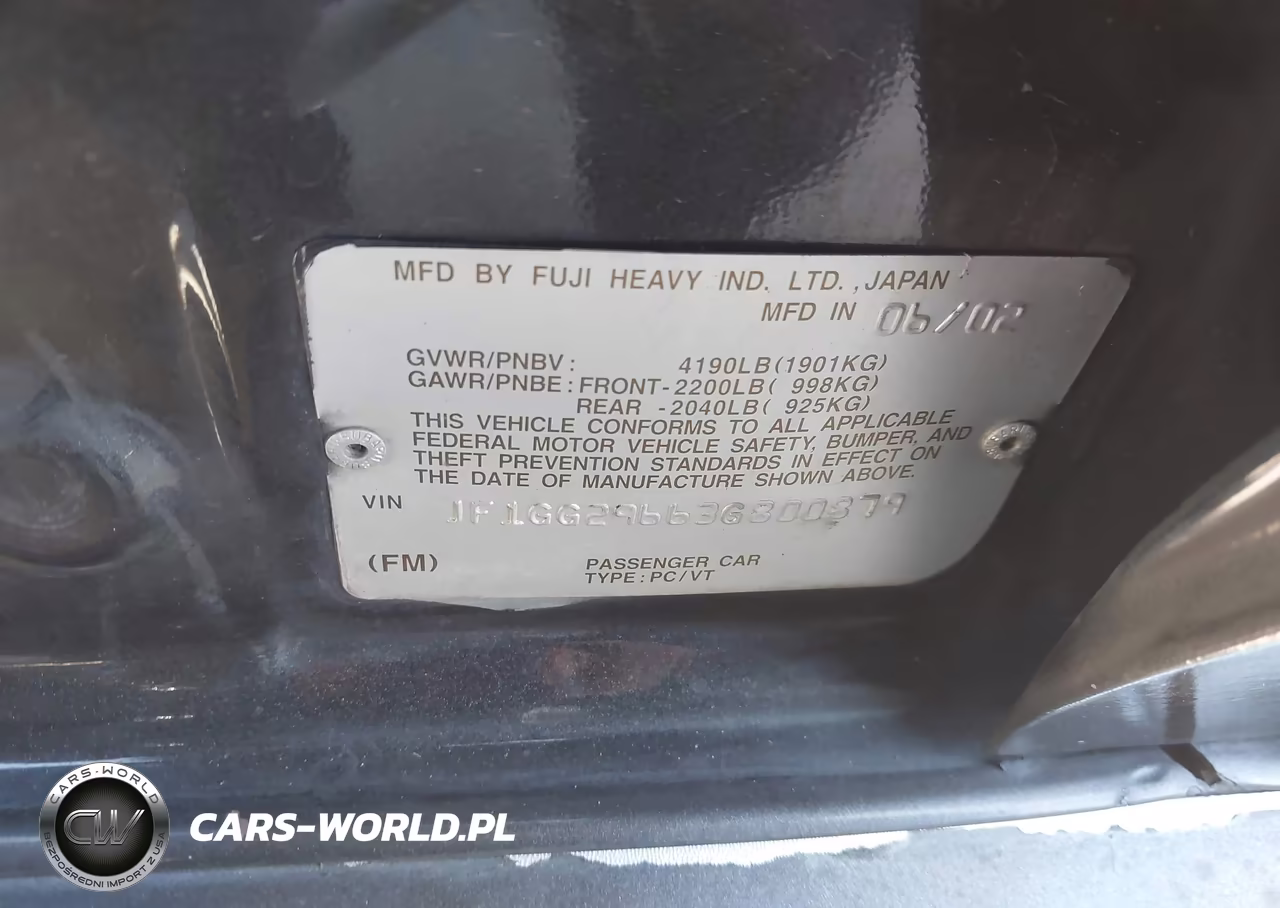 2003 Subaru Impreza Wrx VIN:JF1GG29663G800879 - 9