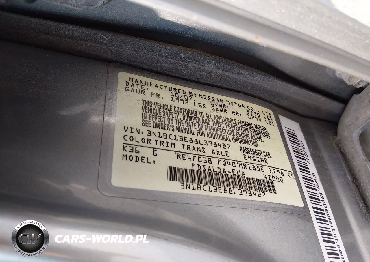 2008 Nissan Versa 1.8 S VIN:3N1BC13E88L398427 - 9