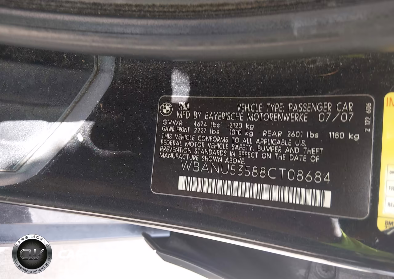 2008 BMW 528I VIN:WBANU53588CT08684 - 9