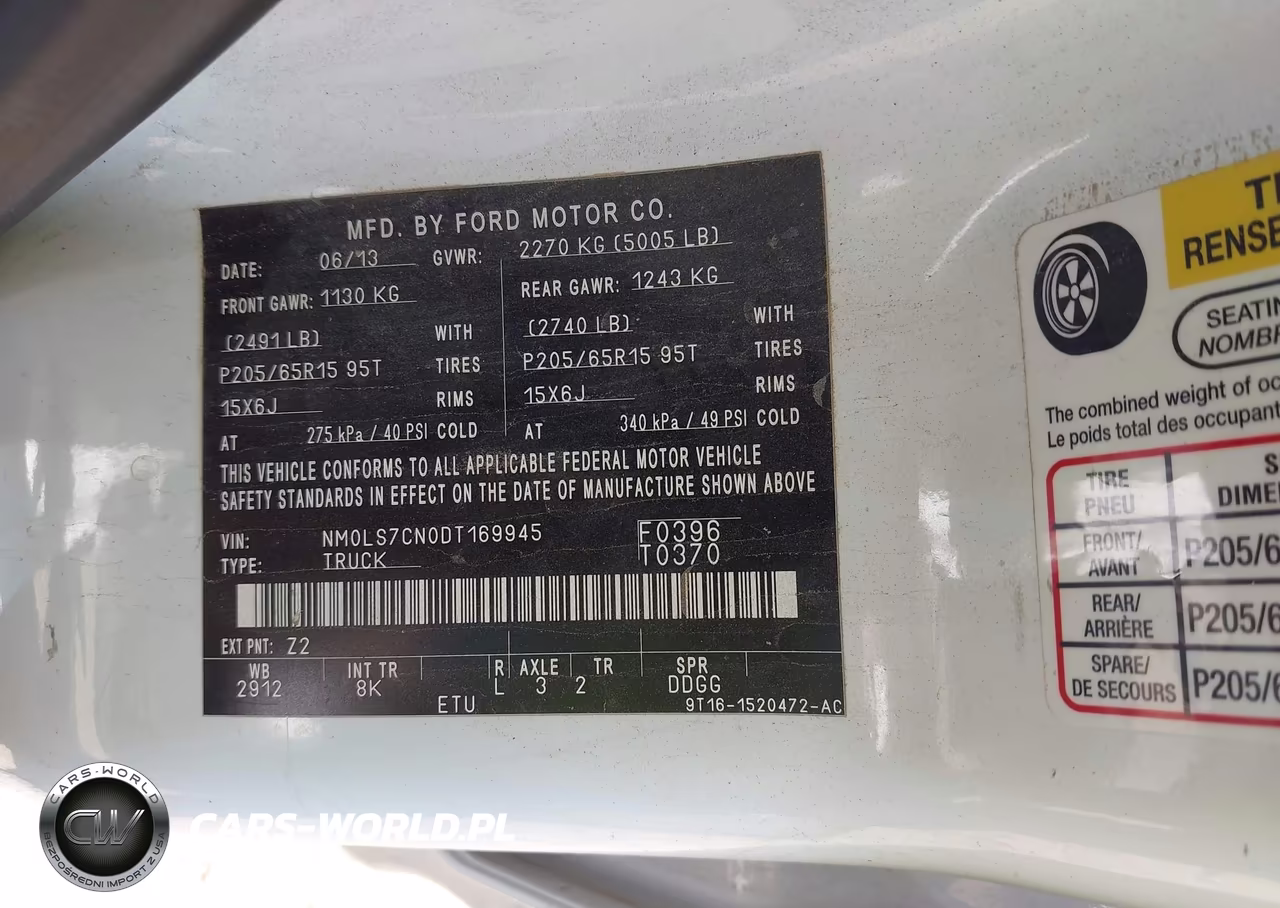 2013 Ford Transit Connect Xl VIN:NM0LS7CN0DT169945 - 9