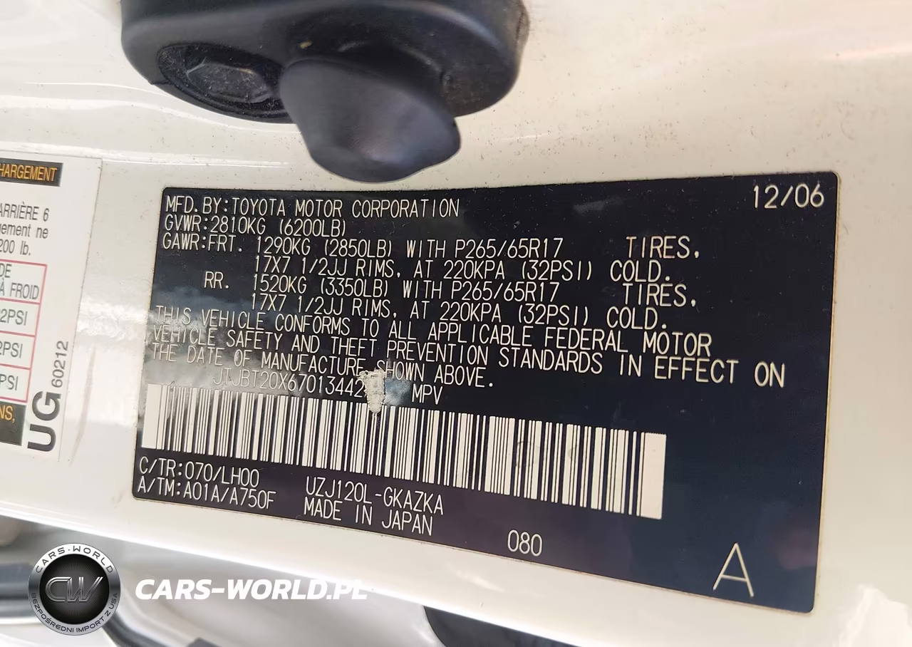 2007 Lexus Gx 470 VIN:JTJBT20X670134429 - 9
