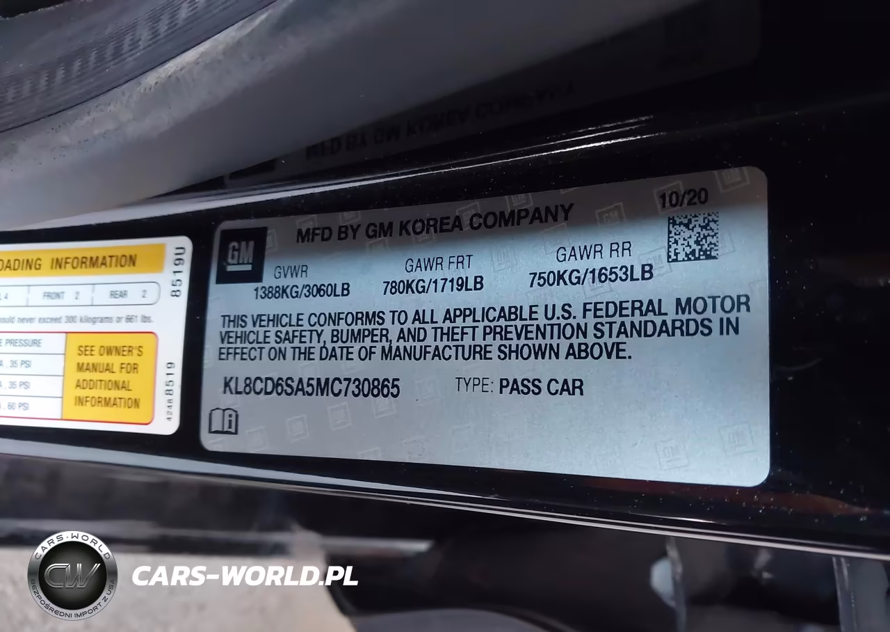 2021 Chevrolet Spark Fwd 1Lt Automatic VIN:KL8CD6SA5MC730865 - 9