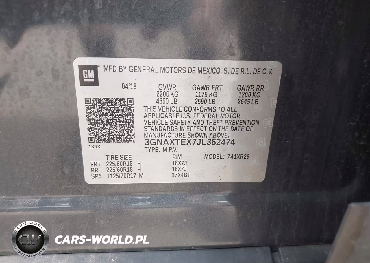 2018 Chevrolet Equinox Lt VIN:3GNAXTEX7JL362474 - 9