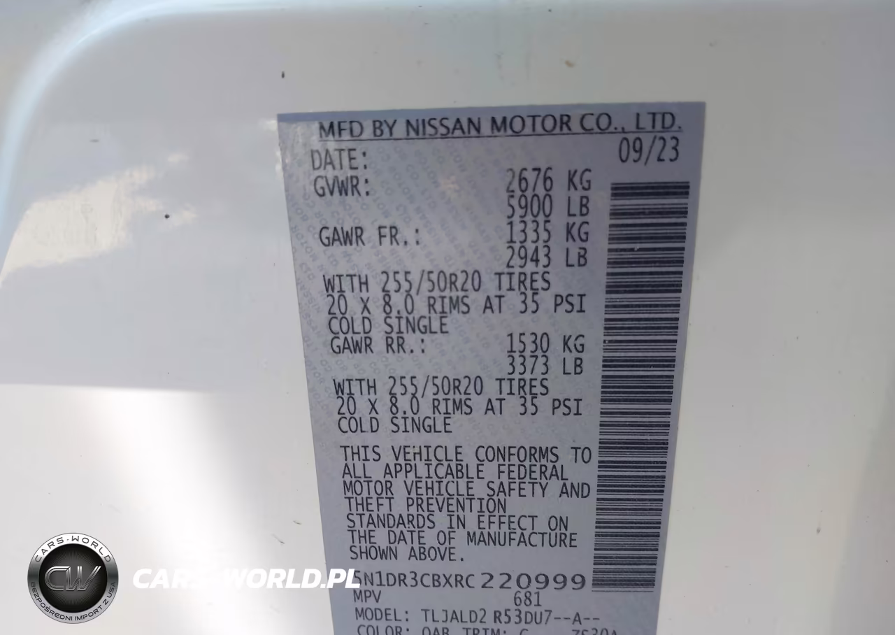 2024 Nissan Pathfinder Sl Fwd VIN:5N1DR3CBXRC220999 - 9