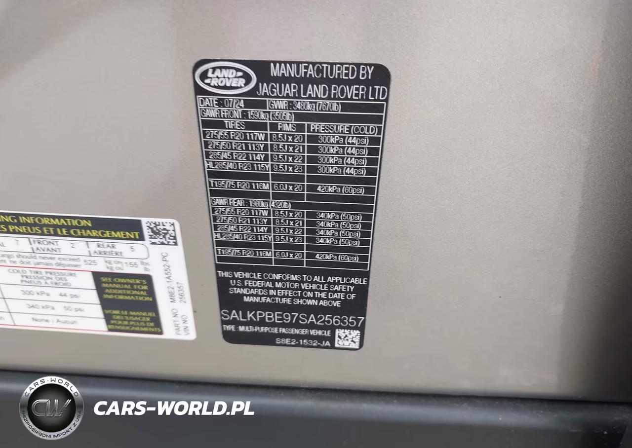 2025 Land Rover Range Rover P530 Se 7 Seat VIN:SALKPBE97SA256357 - 9