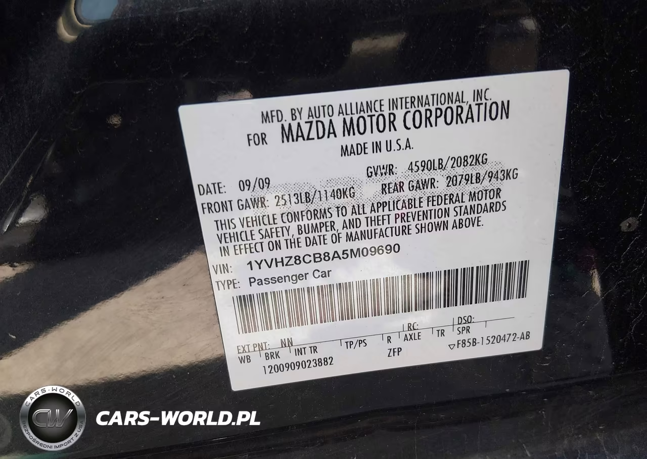 2010 Mazda Mazda6 VIN:1YVHZ8CB8A5M09690 - 9