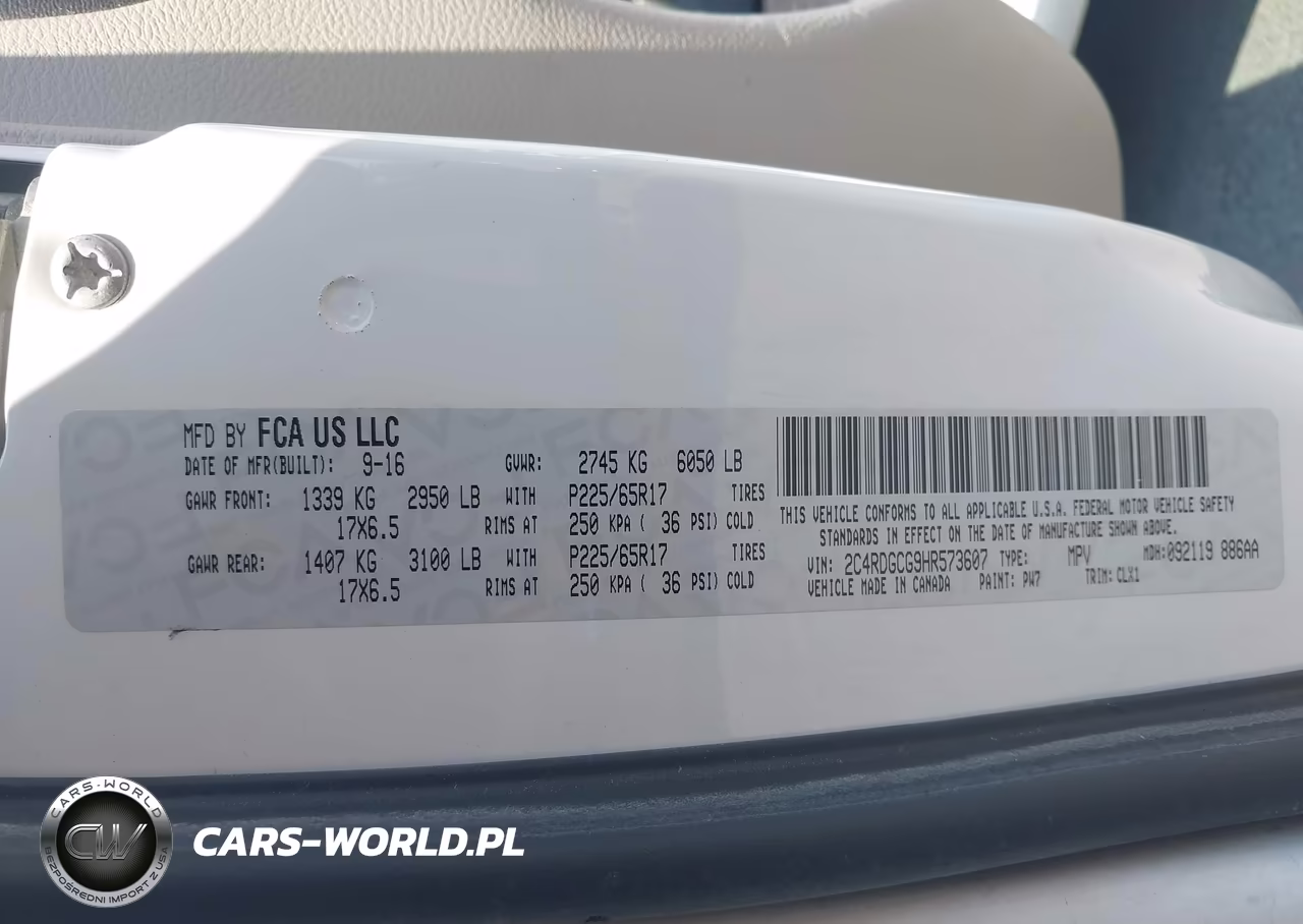 2017 Dodge Grand Caravan Sxt VIN:2C4RDGCG9HR573607 - 9
