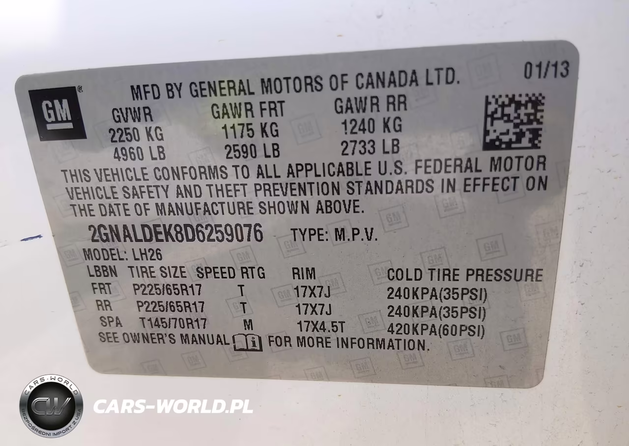 2013 Chevrolet Equinox Lt VIN:2GNALDEK8D6259076 - 9