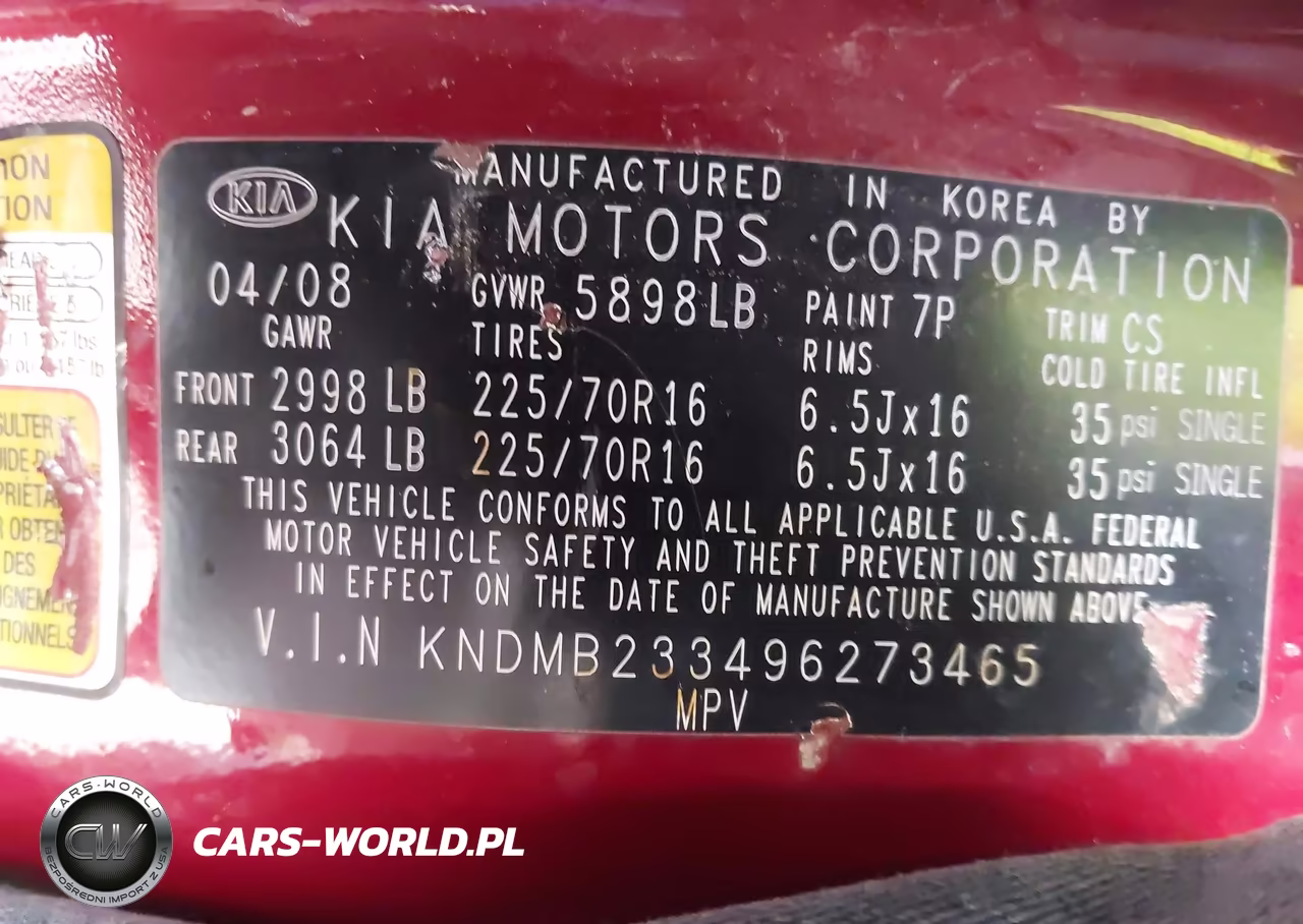 2009 Kia Sedona Lx VIN:KNDMB233496273465 - 9