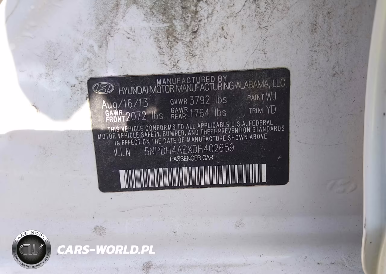 2013 Hyundai Elantra Limited VIN:5NPDH4AEXDH402659 - 9