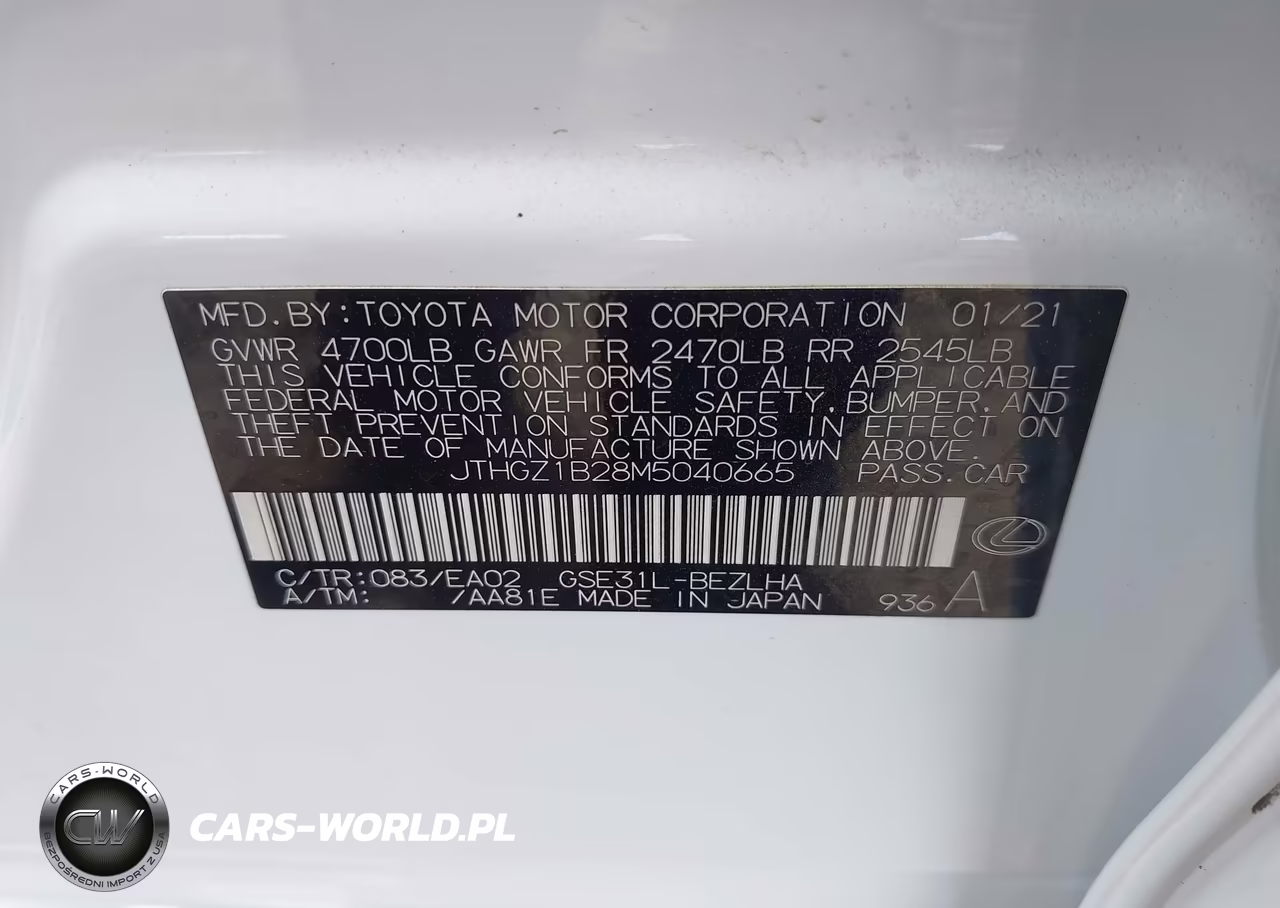 2021 Lexus Is 350 F Sport VIN:JTHGZ1B28M5040665 - 9