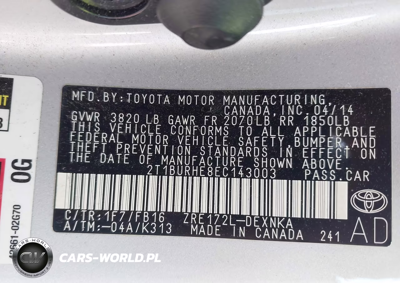 2014 Toyota Corolla Le VIN:2T1BURHE8EC143003 - 9