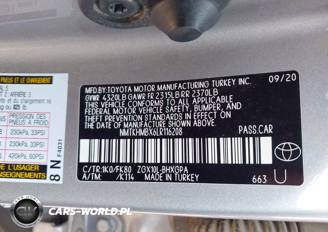 2020 Toyota C-Hr Xle VIN:NMTKHMBX6LR116208 - 9