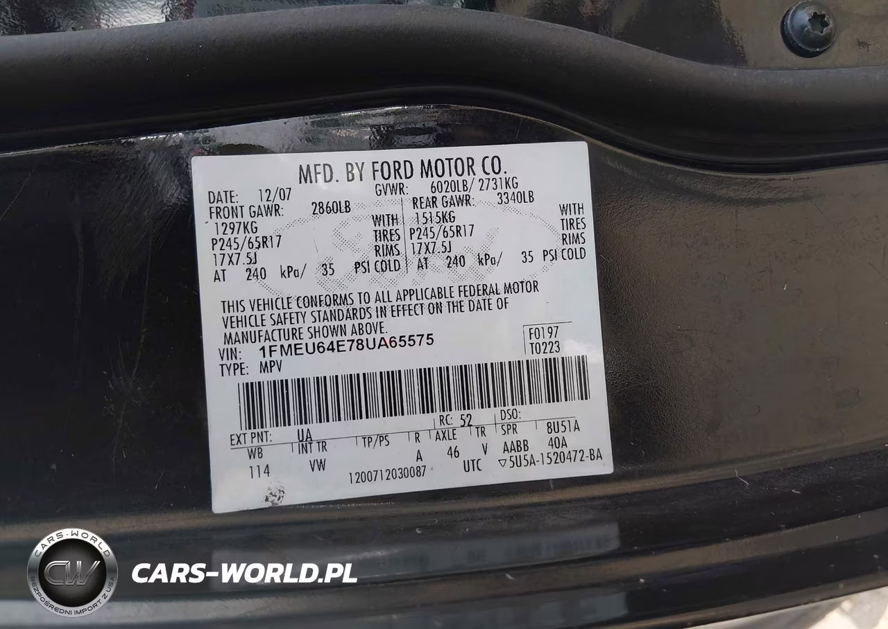 2008 Ford Explorer Eddie Bauer VIN:1FMEU64E78UA65575 - 9
