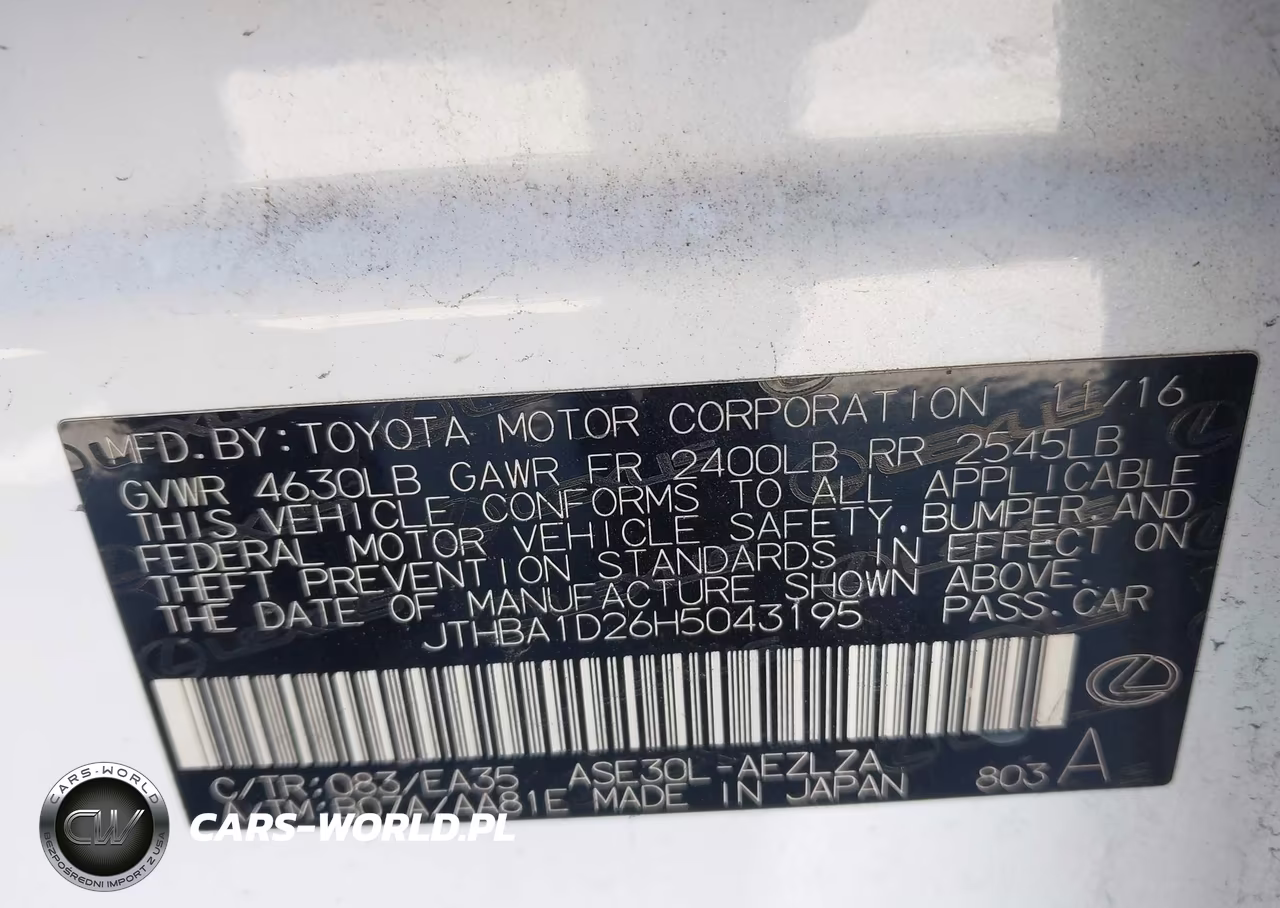 2017 Lexus Is 200T VIN:JTHBA1D26H5043195 - 9