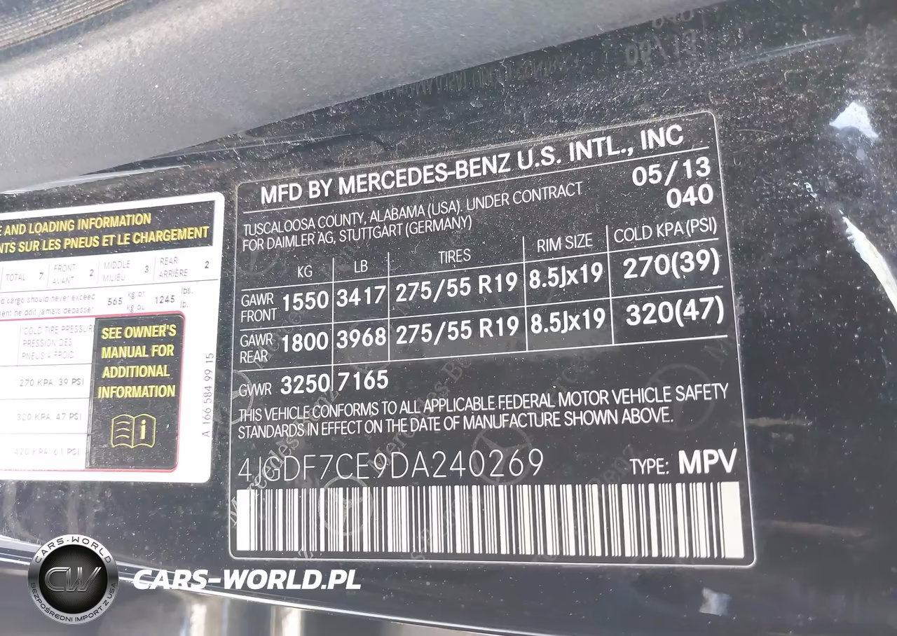 2013 Mercedes-Benz Gl 450 4Matic VIN:4JGDF7CE9DA240269 - 9